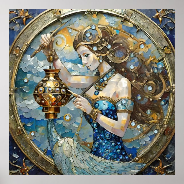 Zodiac - Aquarius Der Wasserträger Poster (Vorne)