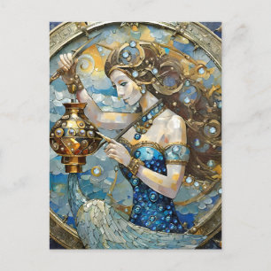 Zodiac - Aquarius Der Wasserträger Postkarte