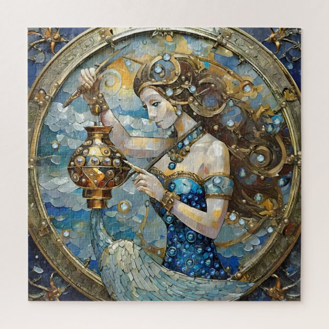 Zodiac - Aquarius Der Wasserträger Puzzle (Vertikal)