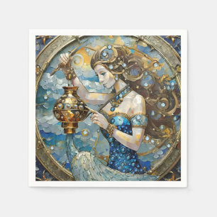 Zodiac - Aquarius Der Wasserträger Serviette