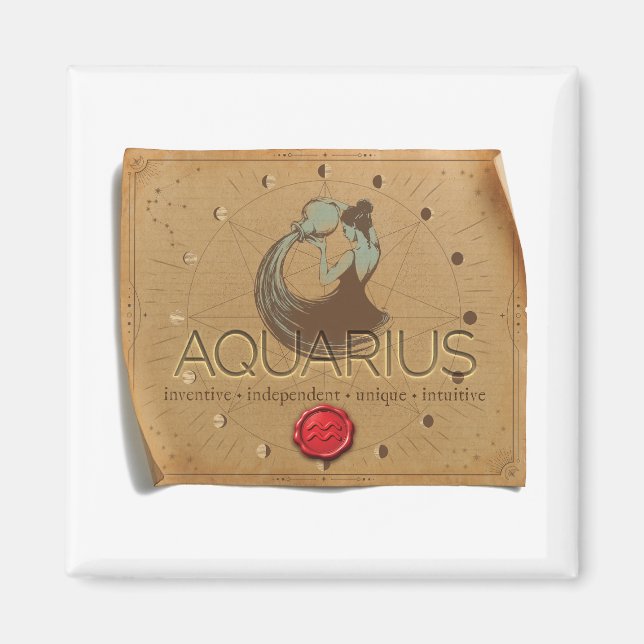 ZODIAC - Aquarius - Magnet (Vorne)