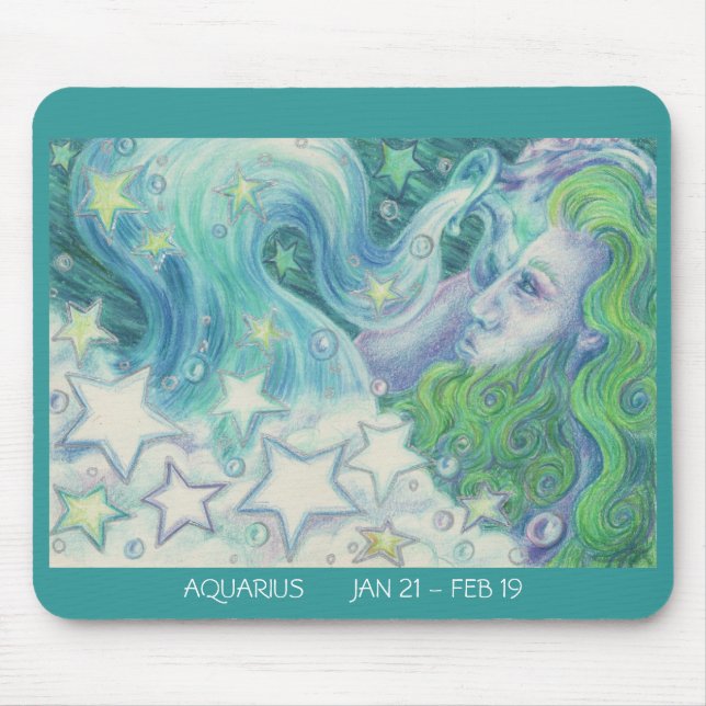 Zodiac Aquarius mousepad dates (Vorne)