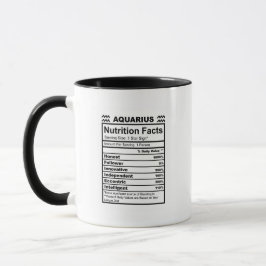 Zodiac Aquarius Nutrition Fakte Tasse