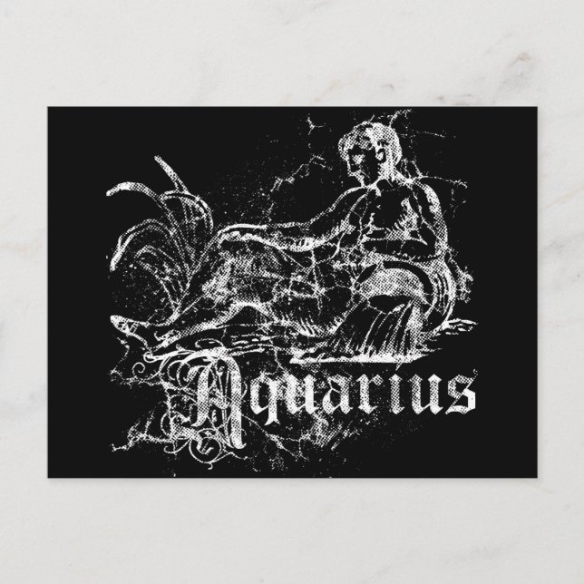 Zodiac Aquarius Postkarte (Vorderseite)