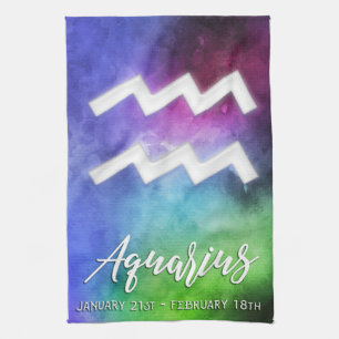 Zodiac: Aquarius Termine Geschirrtuch