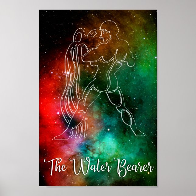 Zodiac: Aquarius 'The Water Bearer' Poster (Vorne)