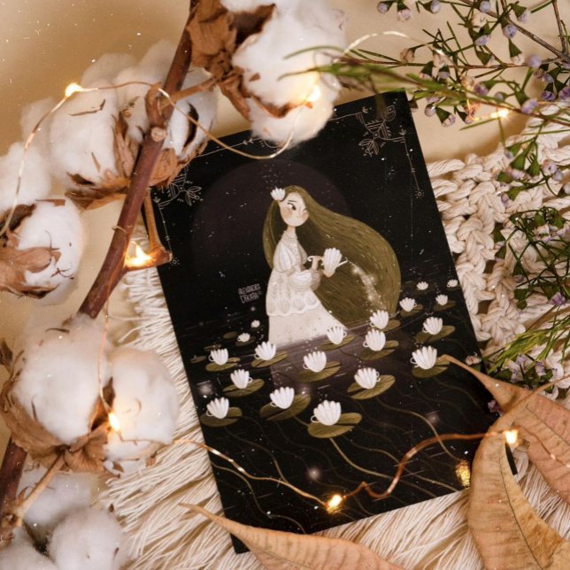 Zodiac Aquarius von Alexandra Dikaia Poster (The inner Aquarius knows: there is movement even in stagnant water.)