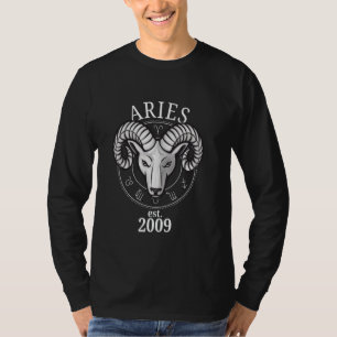 Zodiac Aries Ram Geboren 2009 T-Shirt