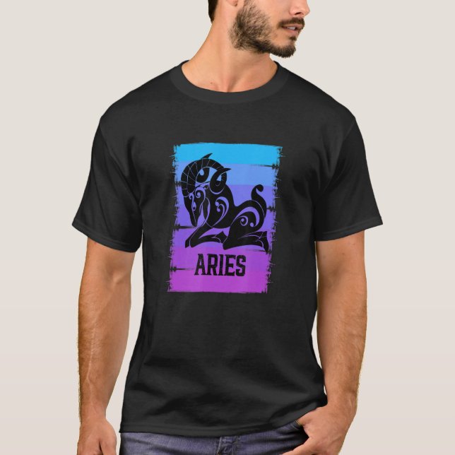 Zodiac Aries Stuff Ram Symbol Astrologie Tarot Hor T-Shirt (Vorderseite)
