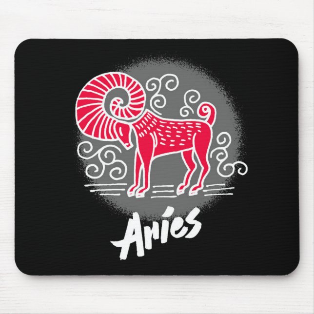 Zodiac Aries Symbol Mousepad (Vorne)