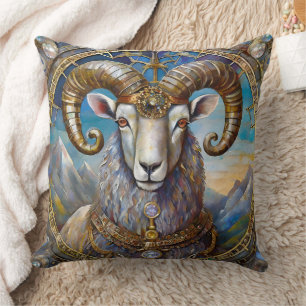 Zodiac - Aries the Ram Kissen