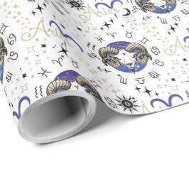 Zodiac Aries Wrapping Paper Geschenkpapier