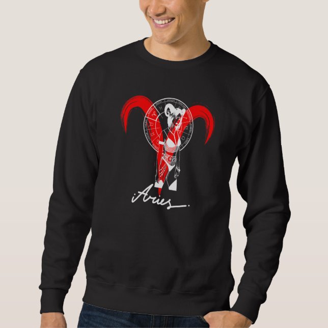 Zodiac Astrology Horoscope Gothic Aries   Sweatshirt (Vorderseite)