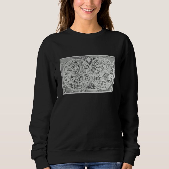 Zodiac Astronomy Constellation Vintage Map Illustr Sweatshirt (Vorderseite)