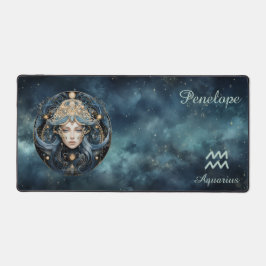 Zodiac Birth Sign Aquarius Astrolog Schreibtischunterlage