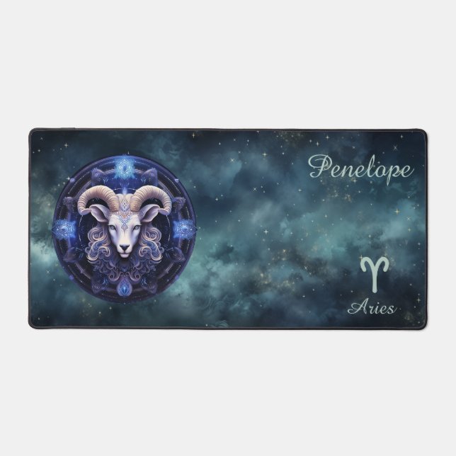 Zodiac Birth Sign Aries Astrolog Schreibtischunterlage (Vorderseite)