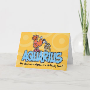 Zodiac Birthday - Aquarius Karte