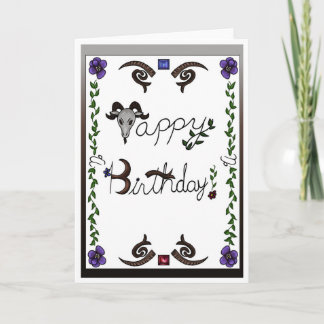Zodiac Birthday Card Capricorn Einladung