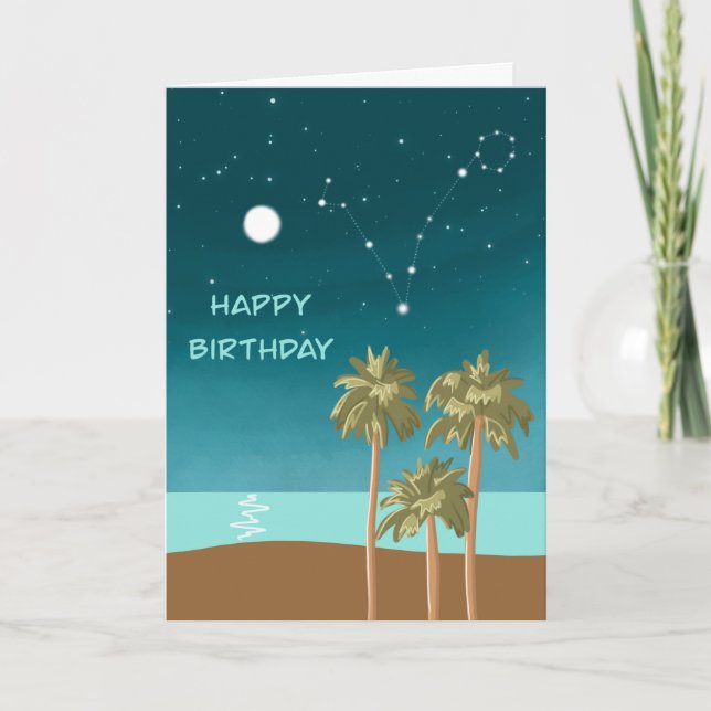 Zodiac Birthday Card - PISCES Karte (Vorderseite)