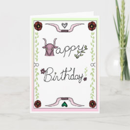 Zodiac Birthday Card Taurus Einladung