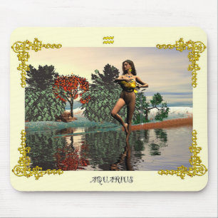 ZODIAC BIRTHDAY SIGNS / AQUARIUS MOUSEPAD