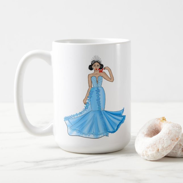 Zodiac Cancer Goddess with Red Crab Kaffeetasse (Mit Donut)