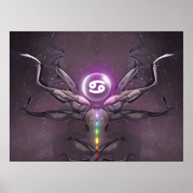 Zodiac Cancer Horoskop Sign Poster (Vorne)