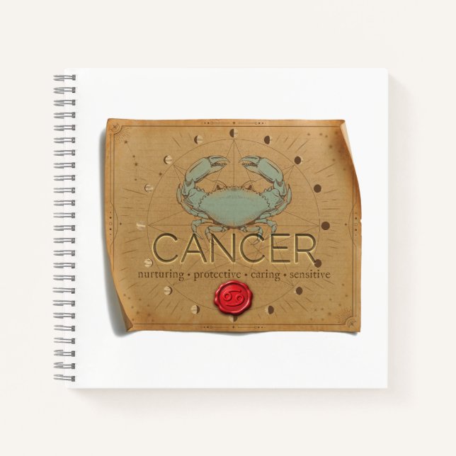 Zodiac - Cancer - Journal Notizbuch (Vorderseite)