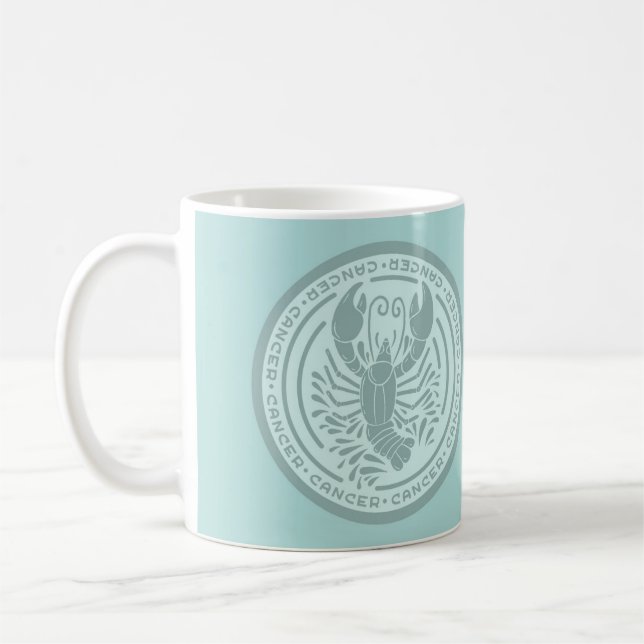 Zodiac Cancer Symbol Coffee Tasse (Links)