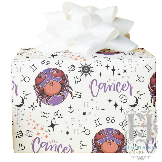Zodiac Cancer Wrapping Paper Geschenkpapier (Von Creator hochgeladen)