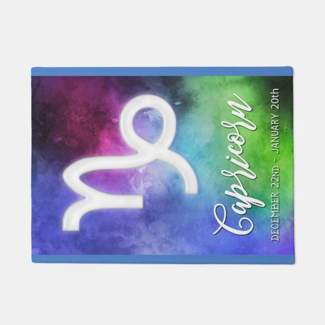 Zodiac: Capricorn-Daten Fußmatte (Vorderseite)