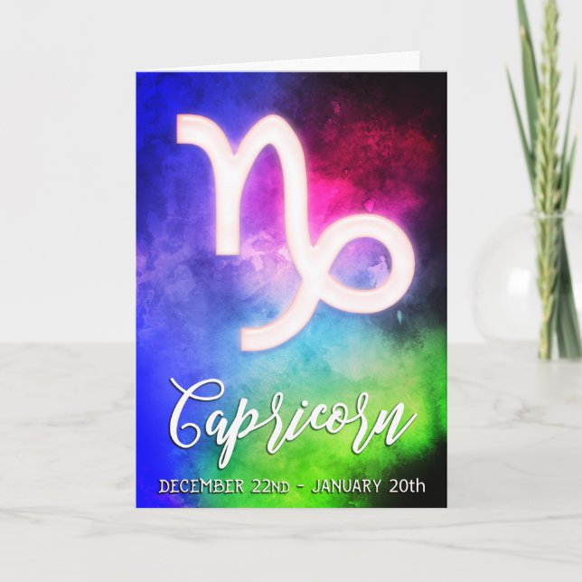 Zodiac: Capricorn-Daten Karte (Vorderseite)