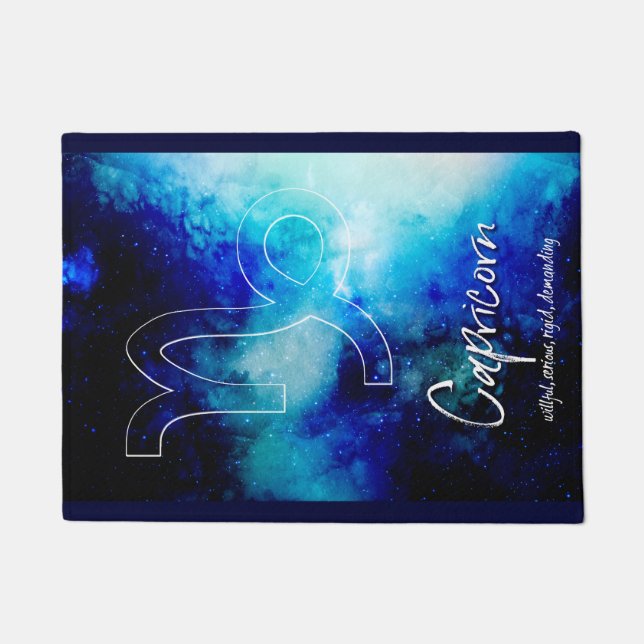 Zodiac: Capricorn-Eigenschaften Fußmatte (Vorderseite)
