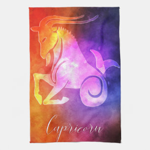 Zodiac : Capricorn farbenfrohe Candy Colors Geschirrtuch
