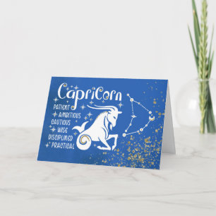 Zodiac Capricorn Geburtstage mit Zeichenkonstellat Karte