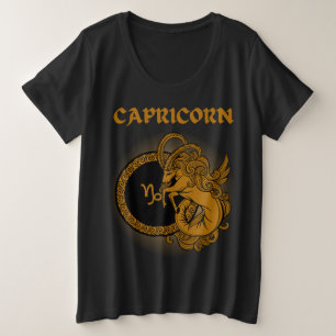 Zodiac Capricorn im Mittelalter Große Größe T-Shirt