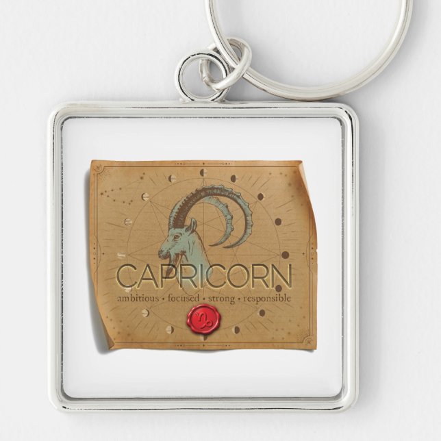Zodiac - Capricorn - Keychain Schlüsselanhänger (Vorne)