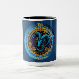 Zodiac Capricorn mit Name Coffee Tasse