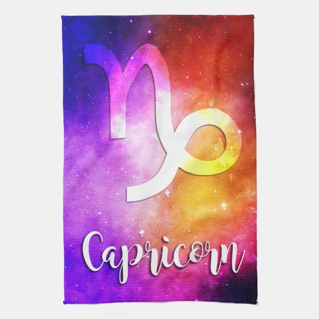 Zodiac : Capricorn Space Candy Geschirrtuch (Vertikal)