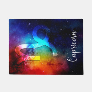 Zodiac: Capricorn Space Rainbow Fußmatte