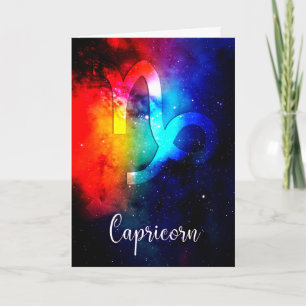 Zodiac: Capricorn Space Rainbow Karte