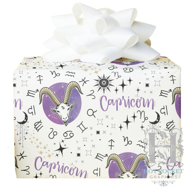 Zodiac Capricorn Wrapping Paper Geschenkpapier (Von Creator hochgeladen)
