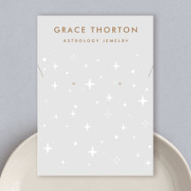 Zodiac Celestial Stars Gray Earring Necklace