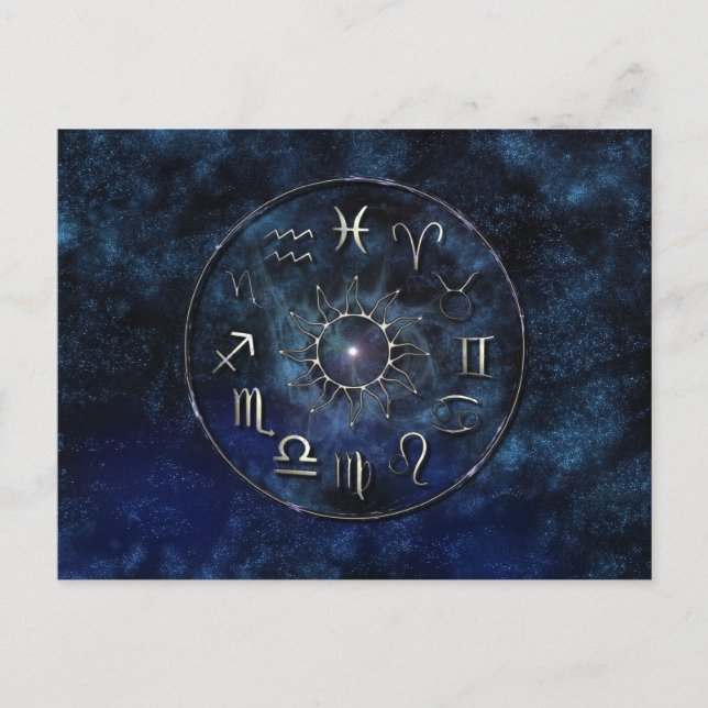 Zodiac Chart Postcard Postkarte (Vorderseite)