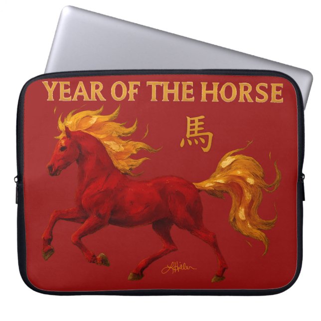 Zodiac Chinese New Year 2026 Yang Fire Horse Laptopschutzhülle (Vorderseite)