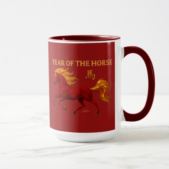 Zodiac Chinese New Year 2026 Yang Fire Horse Tasse (Rechts)