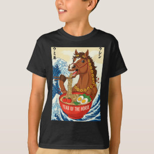Zodiac Chinesisches Neujahr des Pferdes 2026 Ramen T-Shirt