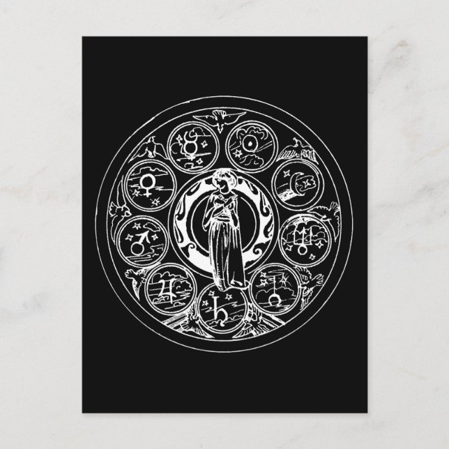 Zodiac Circle Postkarte (Vorderseite)