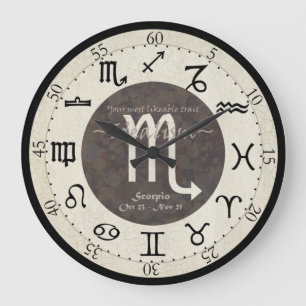 Zodiac Clock - Scorpio Große Wanduhr