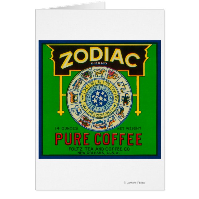 Zodiac Coffee LabelNew Orleans, LA (Vorne)